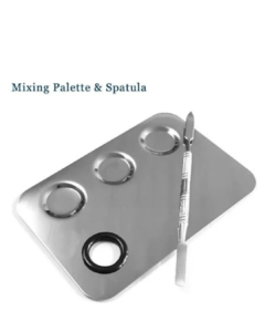 Makeup Mixing Palette, Upgrade Stainless Steel Metal Makeup Mixing Tray with Spatula Tool, Nail-art Palette for Mixing Foundation/Eye Shadow/lipstick/Nail